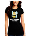 Bee-lieve In Me Juniors Crew Dark T-Shirt-T-Shirts Juniors Tops-TooLoud-Black-Juniors Fitted XX-Large-Davson Sales