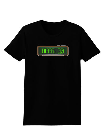 Beer 30 - Digital Clock Womens Dark T-Shirt by TooLoud-Womens T-Shirt-TooLoud-Black-X-Small-Davson Sales