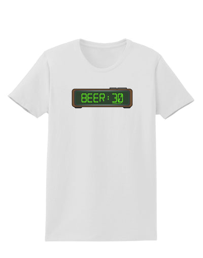 Beer 30 - Digital Clock Womens T-Shirt by TooLoud-Womens T-Shirt-TooLoud-White-X-Small-Davson Sales