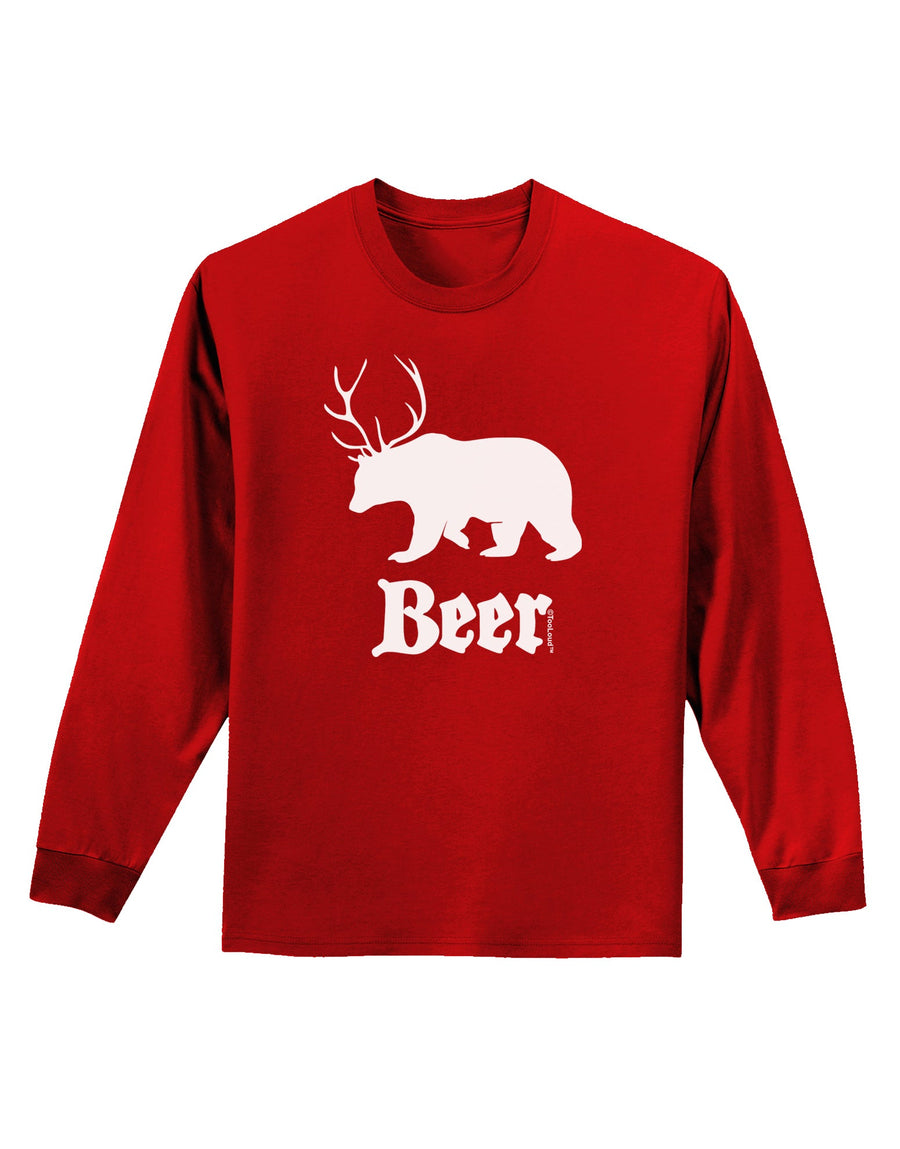 Beer Animal Adult Long Sleeve Dark T-Shirt-TooLoud-Black-Small-Davson Sales