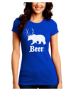 Beer Animal Juniors Petite Crew Dark T-Shirt-T-Shirts Juniors Tops-TooLoud-Royal-Blue-Juniors Fitted Small-Davson Sales