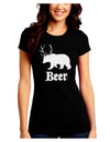 Beer Animal Juniors Petite Crew Dark T-Shirt-T-Shirts Juniors Tops-TooLoud-Black-Juniors Fitted Small-Davson Sales