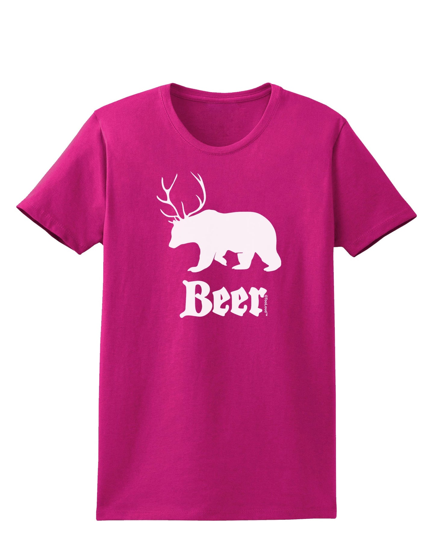 Beer Animal Womens Dark T-Shirt-TooLoud-Hot-Pink-Small-Davson Sales