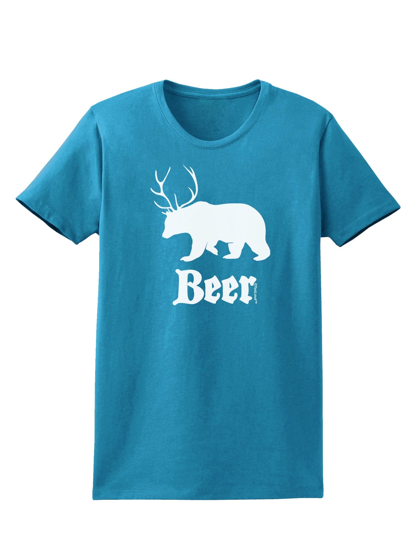 Beer Animal Womens Dark T-Shirt-TooLoud-Turquoise-X-Small-Davson Sales