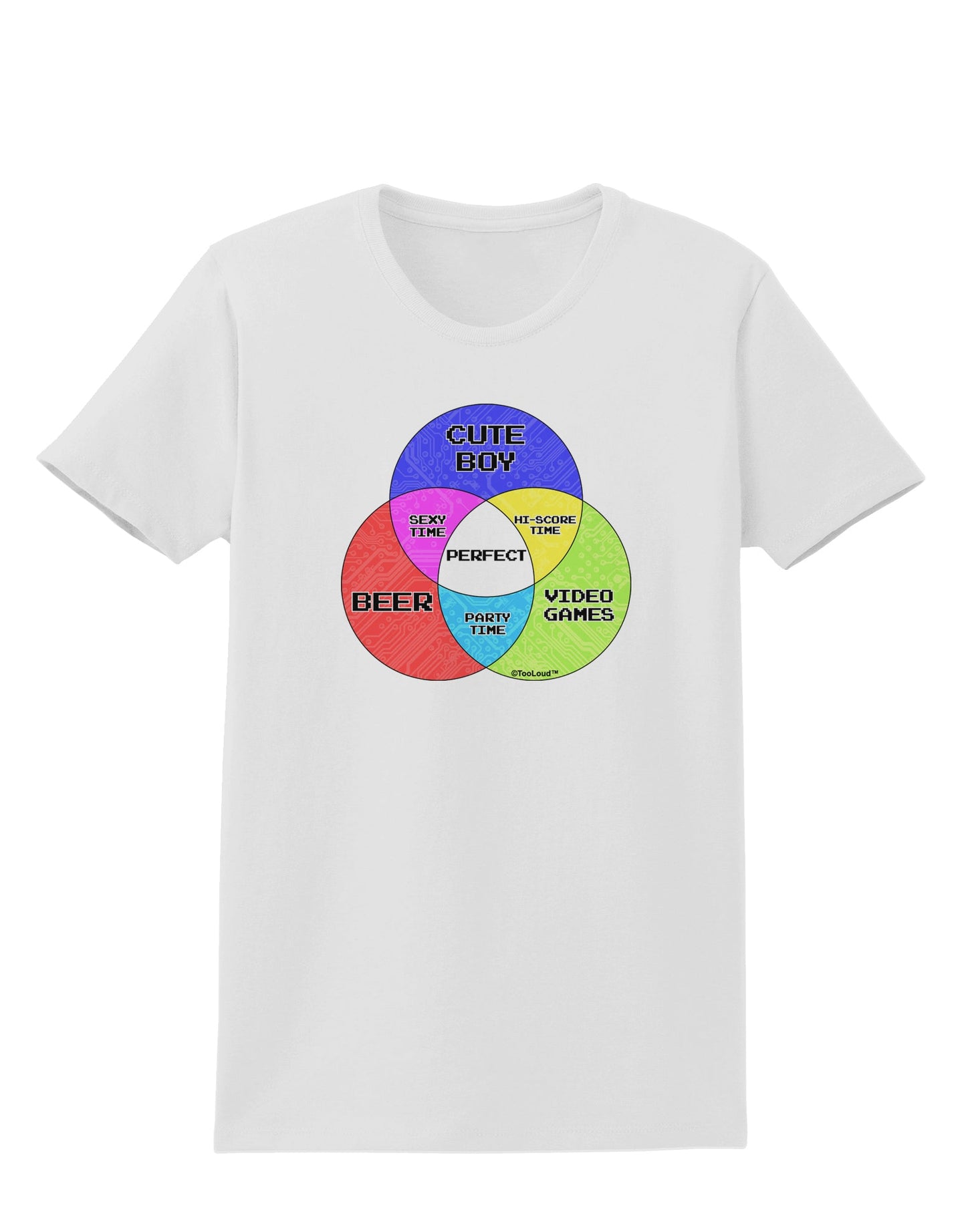 Beer Boy and Games Diagram Womens T-Shirt-Womens T-Shirt-TooLoud-White-X-Small-Davson Sales
