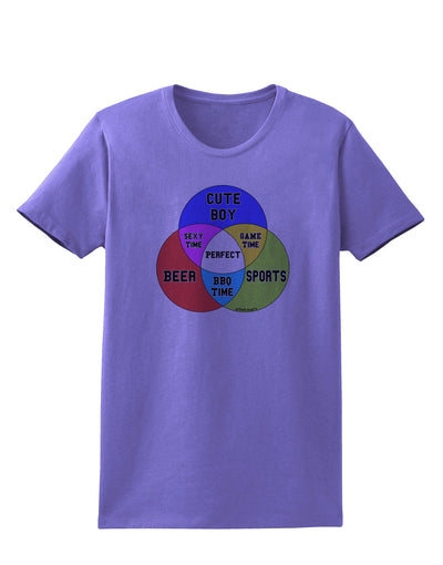 Beer Boy and Sports Diagram Womens T-Shirt-Womens T-Shirt-TooLoud-Violet-X-Small-Davson Sales