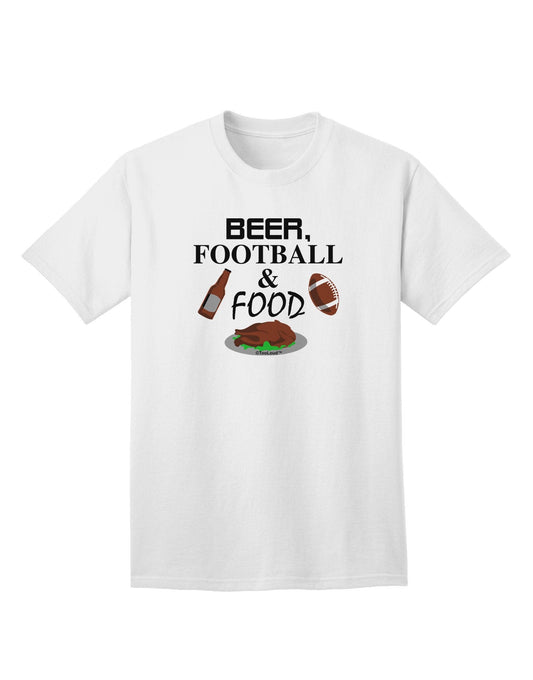Beer Football Food Adult T-Shirt-Mens T-Shirt-TooLoud-White-XXXX-Large-Davson Sales