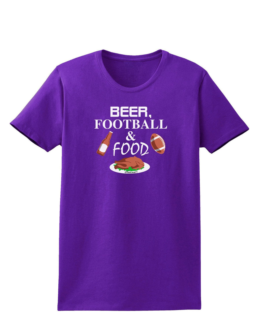 Beer Football Food Womens Dark T-Shirt-TooLoud-Purple-XXX-Large-Davson Sales