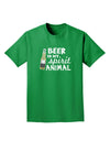 Beer Is My Spirit Animal Adult Dark T-Shirt-Mens T-Shirt-TooLoud-Kelly-Green-Small-Davson Sales