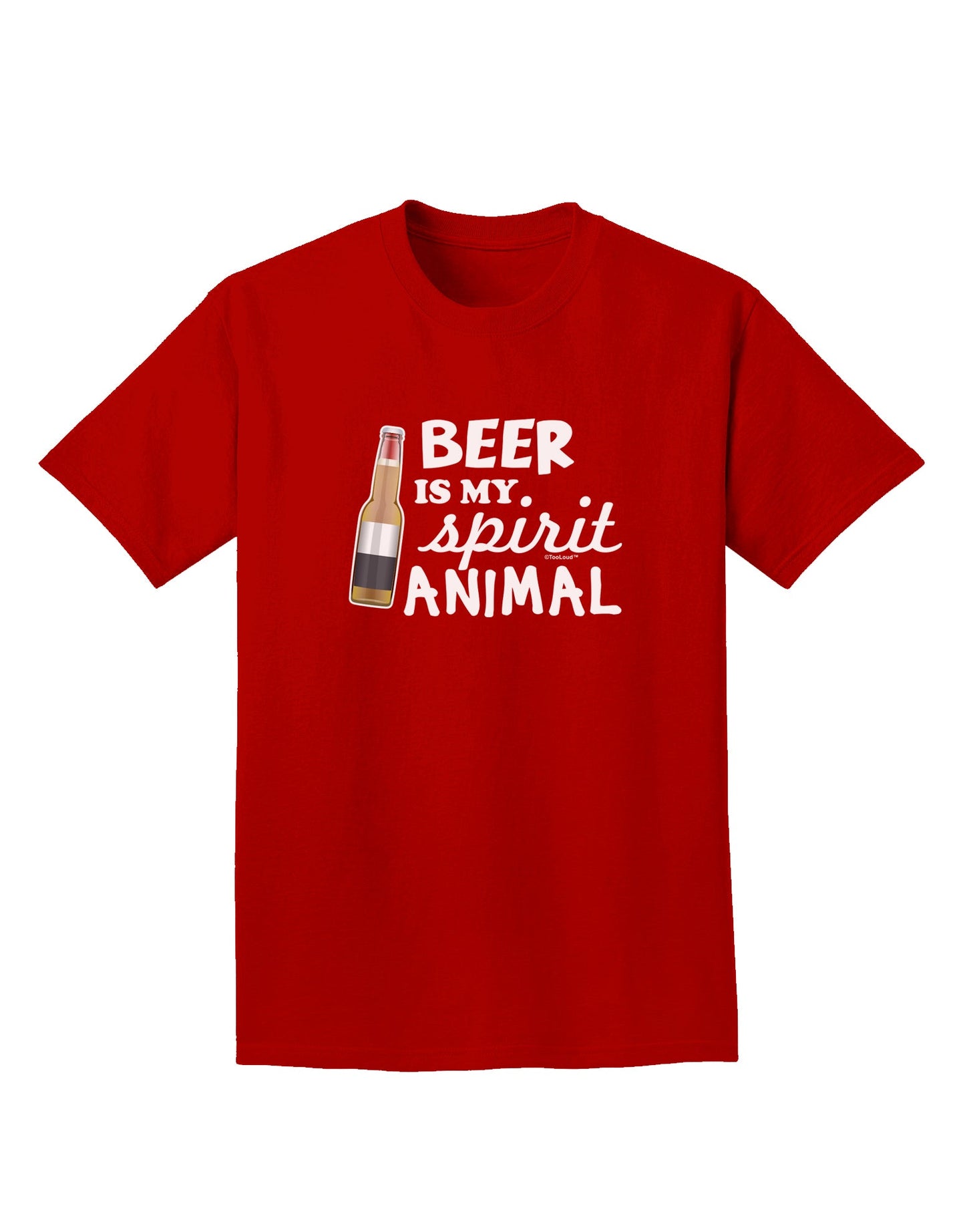 Beer Is My Spirit Animal Adult Dark T-Shirt-Mens T-Shirt-TooLoud-Red-Small-Davson Sales