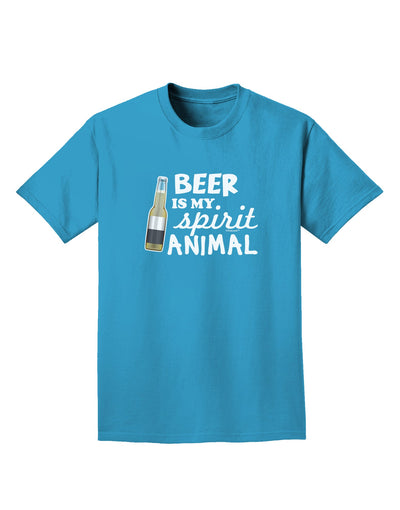 Beer Is My Spirit Animal Adult Dark T-Shirt-Mens T-Shirt-TooLoud-Turquoise-Small-Davson Sales