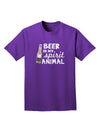 Beer Is My Spirit Animal Adult Dark T-Shirt-Mens T-Shirt-TooLoud-Purple-Small-Davson Sales