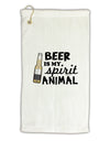 Beer Is My Spirit Animal Micro Terry Gromet Golf Towel 16 x 25 inch-Golf Towel-TooLoud-White-Davson Sales