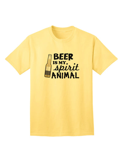 Beer Is My Spirit Animal - Premium Adult T-Shirt for Craft Beer Enthusiasts-Mens T-shirts-TooLoud-Yellow-Small-Davson Sales