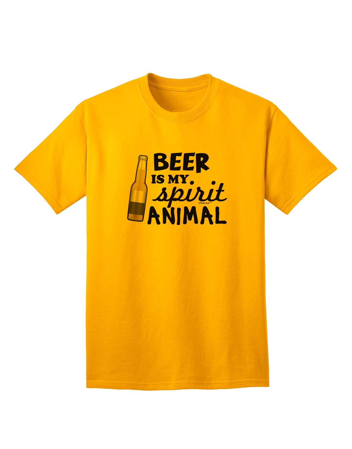 Beer Is My Spirit Animal - Premium Adult T-Shirt for Craft Beer Enthusiasts-Mens T-shirts-TooLoud-Gold-Small-Davson Sales