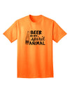 Beer Is My Spirit Animal - Premium Adult T-Shirt for Craft Beer Enthusiasts-Mens T-shirts-TooLoud-Neon-Orange-Small-Davson Sales