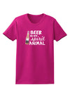 Beer Is My Spirit Animal Womens Dark T-Shirt-TooLoud-Hot-Pink-Small-Davson Sales