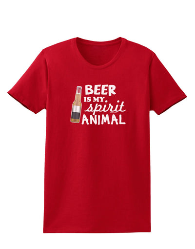 Beer Is My Spirit Animal Womens Dark T-Shirt-TooLoud-Red-X-Small-Davson Sales