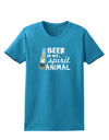 Beer Is My Spirit Animal Womens Dark T-Shirt-TooLoud-Turquoise-X-Small-Davson Sales