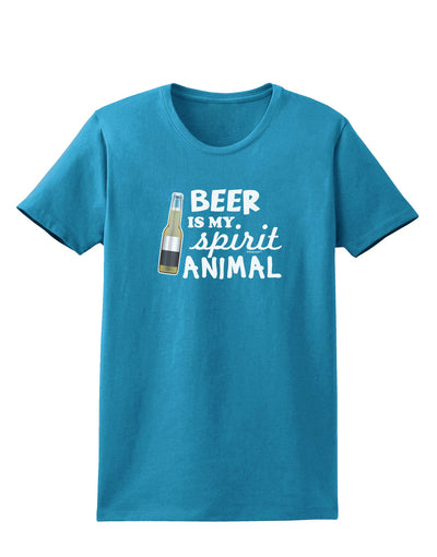 Beer Is My Spirit Animal Womens Dark T-Shirt-TooLoud-Turquoise-X-Small-Davson Sales