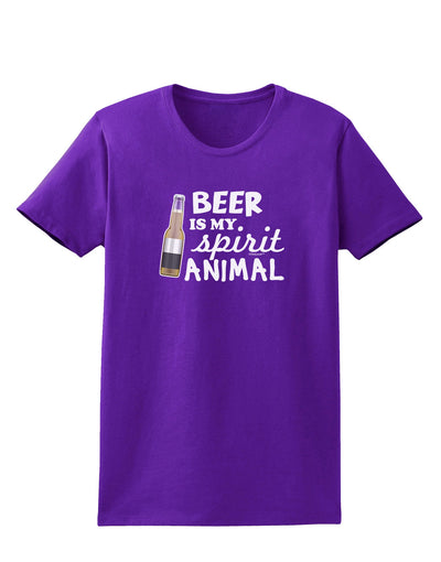 Beer Is My Spirit Animal Womens Dark T-Shirt-TooLoud-Purple-X-Small-Davson Sales