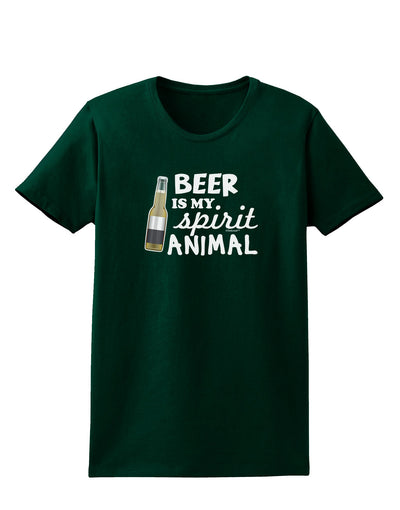 Beer Is My Spirit Animal Womens Dark T-Shirt-TooLoud-Forest-Green-Small-Davson Sales