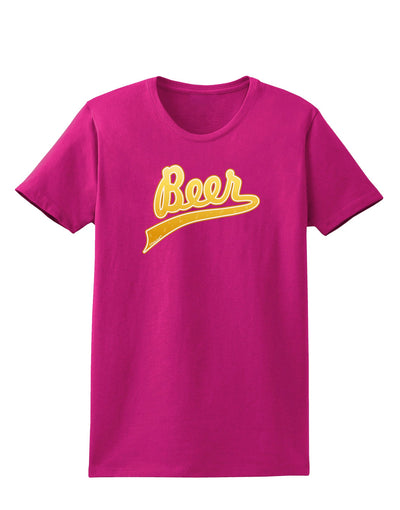 Beer Jersey Womens Dark T-Shirt-TooLoud-Hot-Pink-Small-Davson Sales