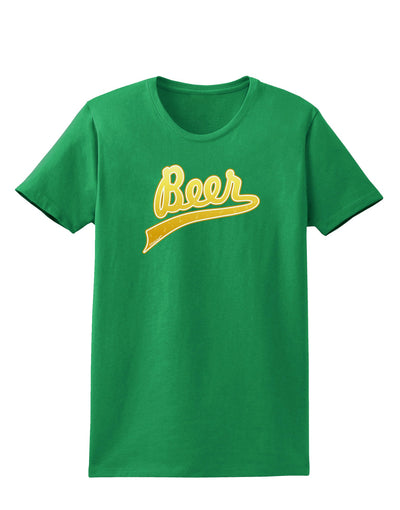 Beer Jersey Womens Dark T-Shirt-TooLoud-Kelly-Green-X-Small-Davson Sales