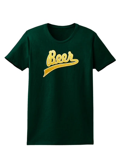 Beer Jersey Womens Dark T-Shirt-TooLoud-Forest-Green-Small-Davson Sales