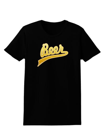 Beer Jersey Womens Dark T-Shirt-TooLoud-Black-X-Small-Davson Sales