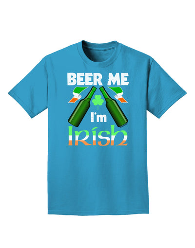 Beer Me I'm Irish Adult Dark T-Shirt-Mens T-Shirt-TooLoud-Turquoise-Small-Davson Sales