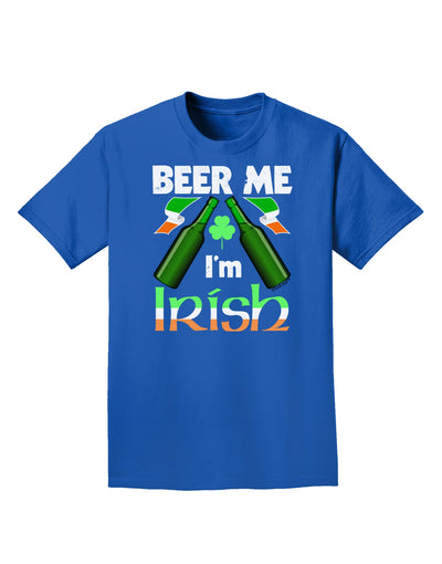 Beer Me I'm Irish Adult Dark T-Shirt-Mens T-Shirt-TooLoud-Royal-Blue-Small-Davson Sales