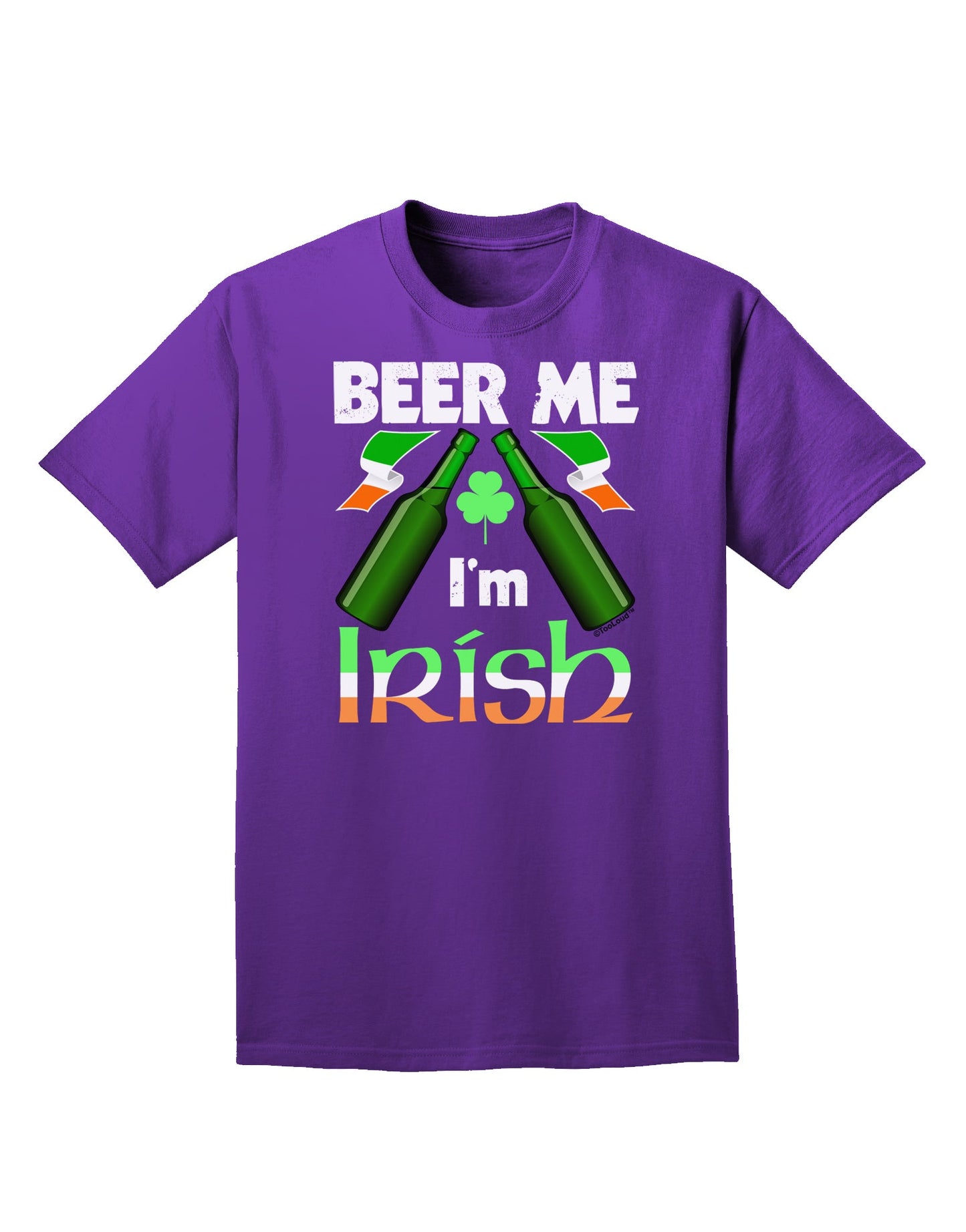 Beer Me I'm Irish Adult Dark T-Shirt-Mens T-Shirt-TooLoud-Purple-Small-Davson Sales