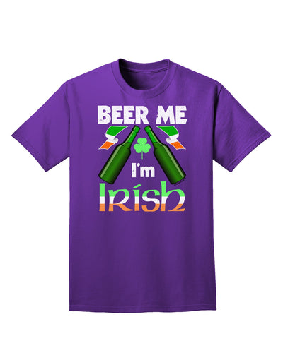 Beer Me I'm Irish Adult Dark T-Shirt-Mens T-Shirt-TooLoud-Purple-Small-Davson Sales