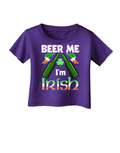 Beer Me I'm Irish Infant T-Shirt Dark-Infant T-Shirt-TooLoud-Purple-06-Months-Davson Sales