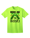 Beer Me I'm Irish - Premium Adult T-Shirt for Celebratory Occasions-Mens T-shirts-TooLoud-Neon-Green-Small-Davson Sales