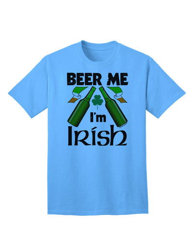 Beer Me I'm Irish - Premium Adult T-Shirt for Celebratory Occasions-Mens T-shirts-TooLoud-Aquatic-Blue-Small-Davson Sales