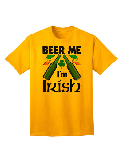 Beer Me I'm Irish - Premium Adult T-Shirt for Celebratory Occasions-Mens T-shirts-TooLoud-Gold-Small-Davson Sales