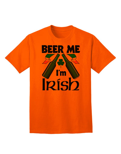 Beer Me I'm Irish - Premium Adult T-Shirt for Celebratory Occasions-Mens T-shirts-TooLoud-Orange-Small-Davson Sales
