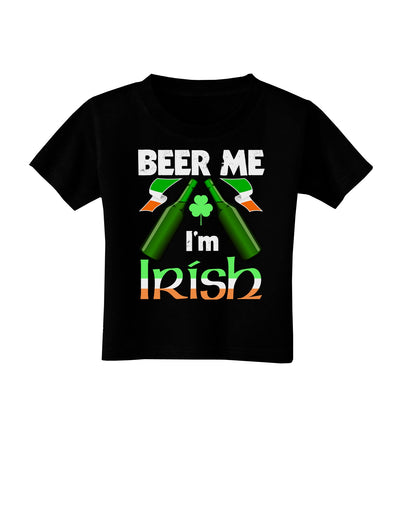 Beer Me I'm Irish Toddler T-Shirt Dark-Toddler T-Shirt-TooLoud-Black-2T-Davson Sales