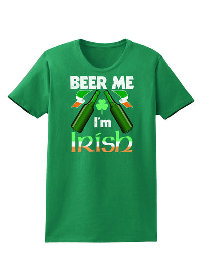 Beer Me I'm Irish Womens Dark T-Shirt-TooLoud-Kelly-Green-X-Small-Davson Sales