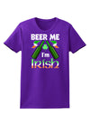 Beer Me I'm Irish Womens Dark T-Shirt-TooLoud-Purple-X-Small-Davson Sales