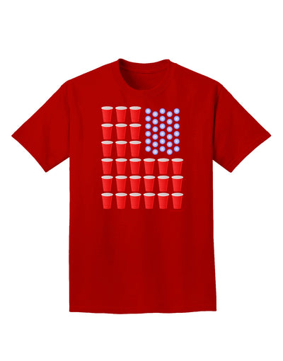 Beer Pong Flag Adult Dark T-Shirt-Mens T-Shirt-TooLoud-Red-Small-Davson Sales