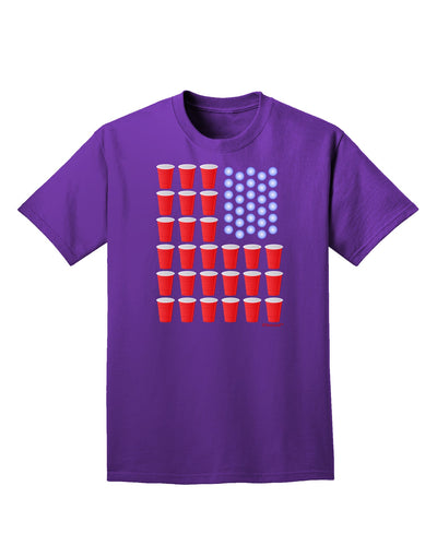 Beer Pong Flag Adult Dark T-Shirt-Mens T-Shirt-TooLoud-Purple-Small-Davson Sales