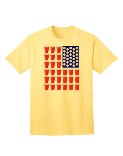 Beer Pong Flag Adult T-Shirt-Mens T-Shirt-TooLoud-Yellow-Small-Davson Sales