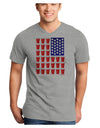 Beer Pong Flag Adult V-Neck T-shirt-Mens V-Neck T-Shirt-TooLoud-HeatherGray-Small-Davson Sales