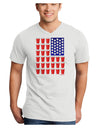 Beer Pong Flag Adult V-Neck T-shirt-Mens V-Neck T-Shirt-TooLoud-White-Small-Davson Sales