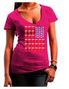 Beer Pong Flag Juniors V-Neck Dark T-Shirt-Womens V-Neck T-Shirts-TooLoud-Hot-Pink-Juniors Fitted Small-Davson Sales