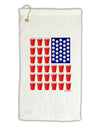 Beer Pong Flag Micro Terry Gromet Golf Towel 16 x 25 inch-Golf Towel-TooLoud-White-Davson Sales