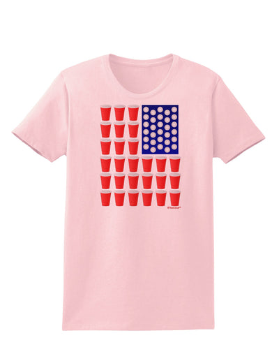 Beer Pong Flag Womens T-Shirt-Womens T-Shirt-TooLoud-PalePink-X-Small-Davson Sales